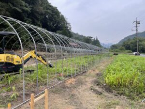 9月13日　ハウス建設2棟目（1）